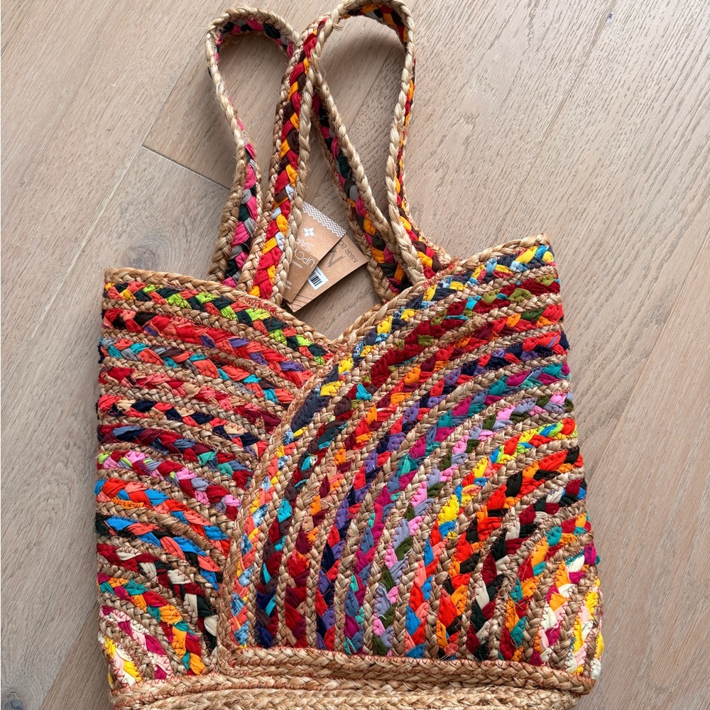 Colorful Woven Tote Bag